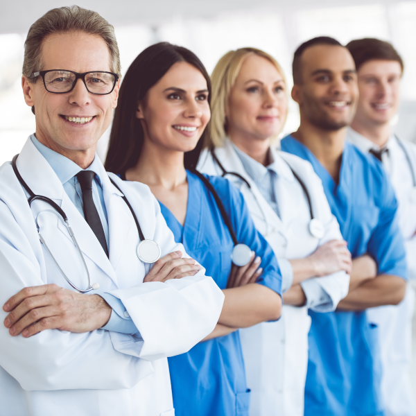 Professional healthcare team illustrating collaborative medical careers and staffing opportunities available through Opportunity Healthcare.